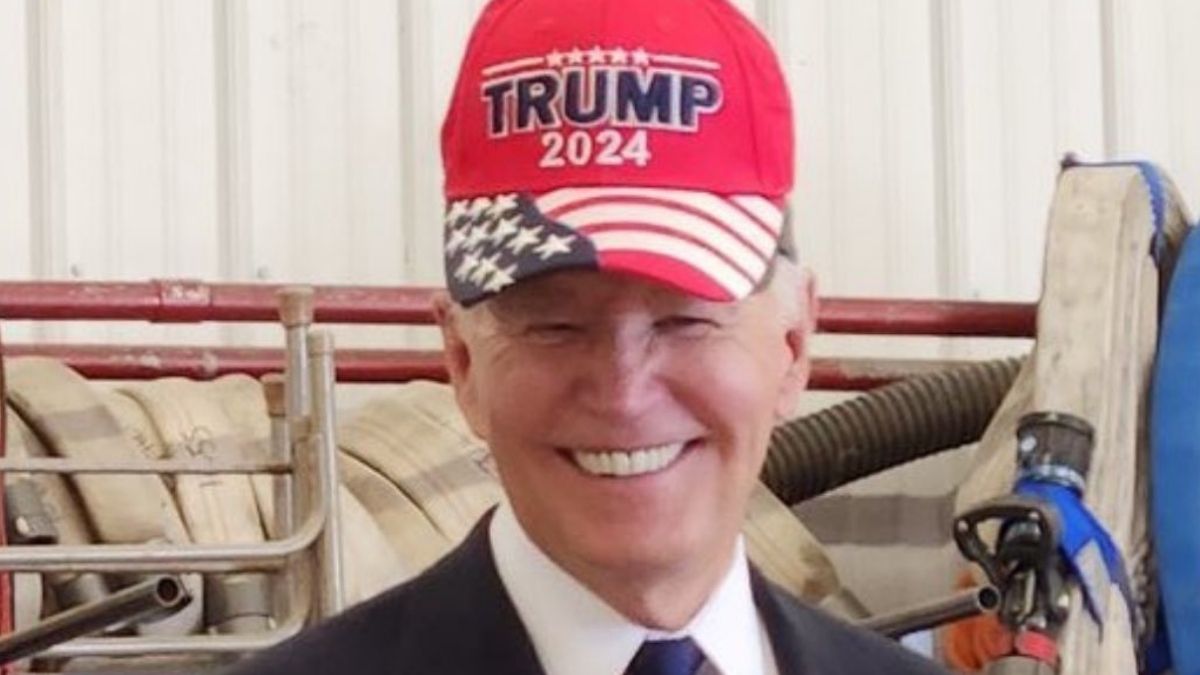 With 'Trump 2024' Hat, Joe Biden Poses With MAGA Supporters In